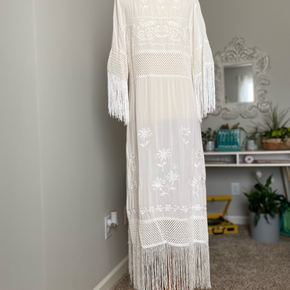NWOT White Fringe Dress - Picture 12 of 12